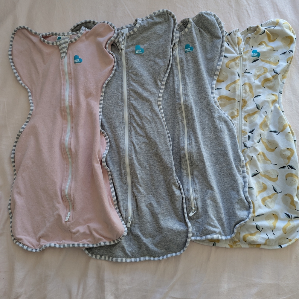 Baby Swaddle Set in Pink, Gray, and Patterned